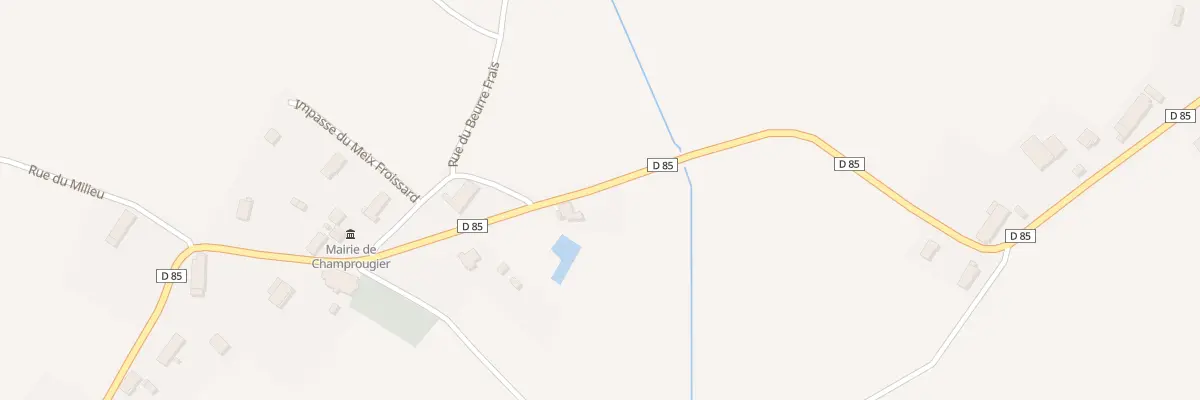 Plan du 1 Rue des Etangs à Champrougier