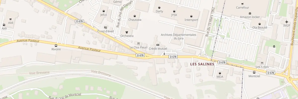 Plan du 1 Pl des Salines à Montmorot