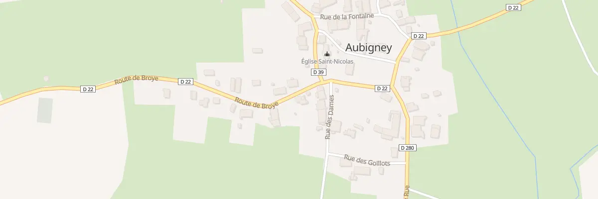 Plan du 1 Rte de Broye A Aubigney à Broye-Aubigney-Montseugny