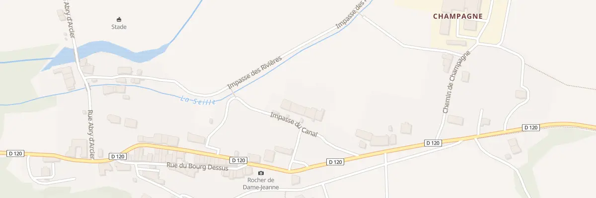 Plan du 14 Imp du Canal à Arlay