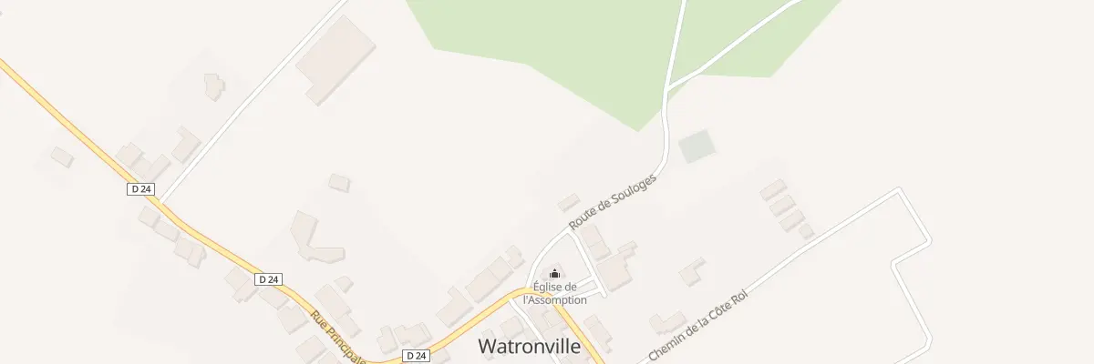 Plan du 1 Pl de l’Eglise à Watronville