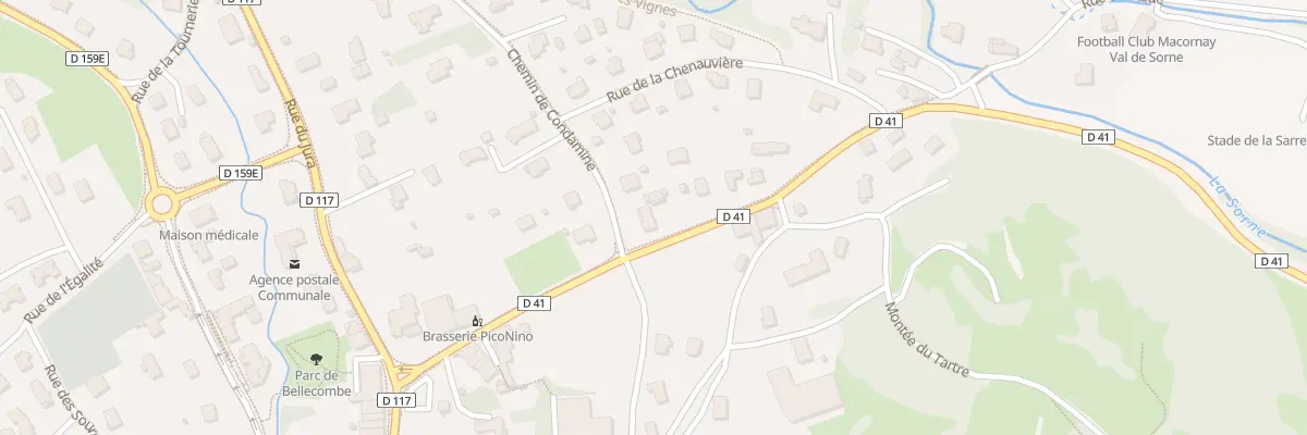 Plan du 223 Rte de Bellecombe à Macornay