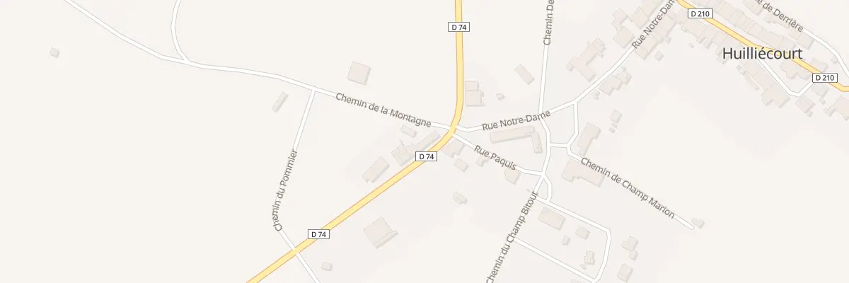 Plan du 2 Rue Saint Martin à Huilliécourt