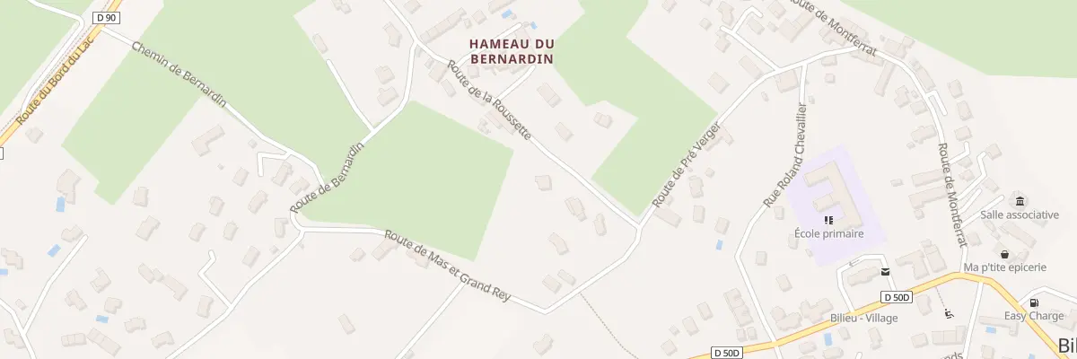 Plan du 85 Rte de la Roussette à Bilieu