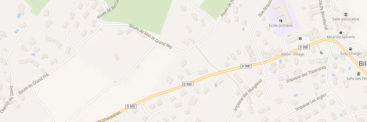Plan du 302 Rte de Mas et Grand Rey à Bilieu