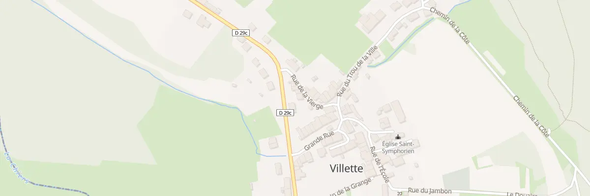 Plan du 2 Rue de la Vierge à Villette