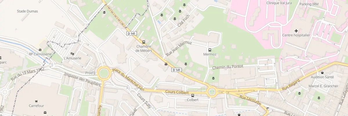 Plan du 10 Rue Jules Bury à Lons-le-Saunier