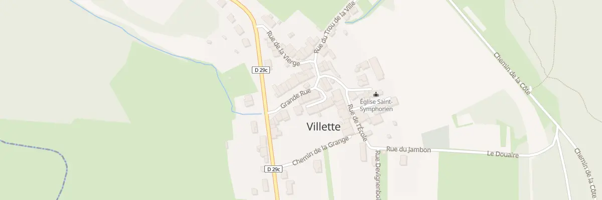 Plan du 9 Gr Grande Rue à Villette