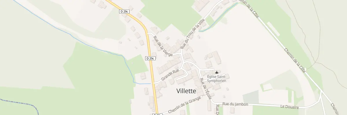 Plan du 2 Rue du Trou de la Ville à Villette