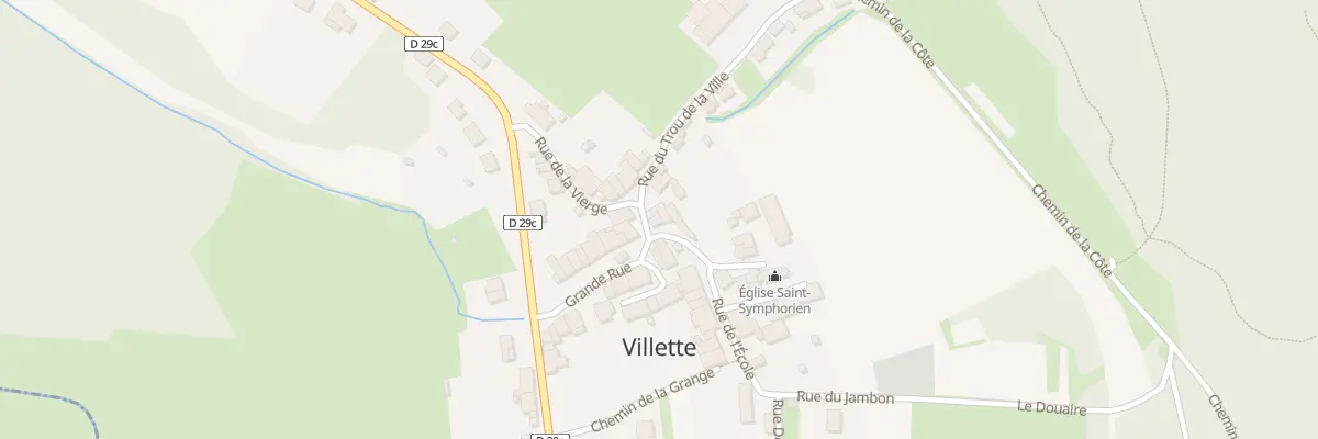 Plan du 1 Rue du Trou de la Ville à Villette