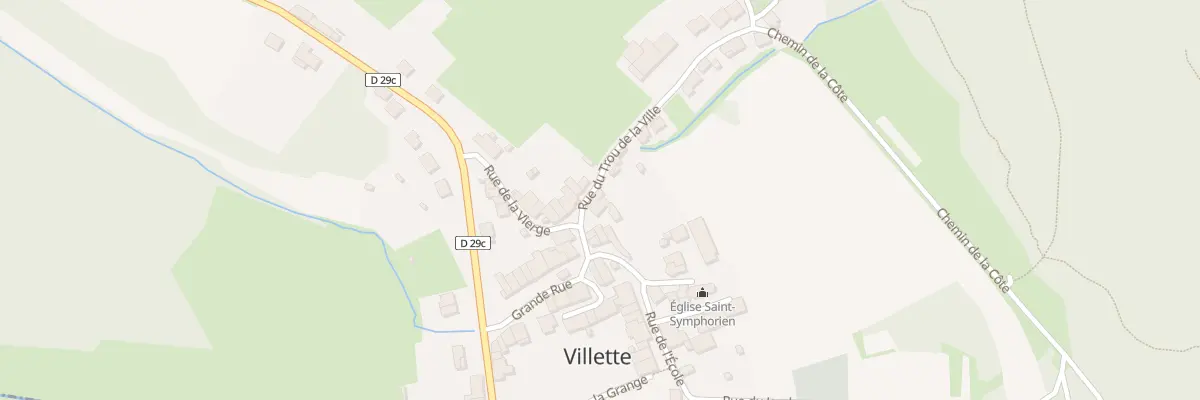 Plan du 5 Rue du Trou de la Ville à Villette