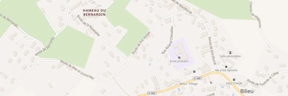 Plan du 66 Rte de Pré Verger à Bilieu