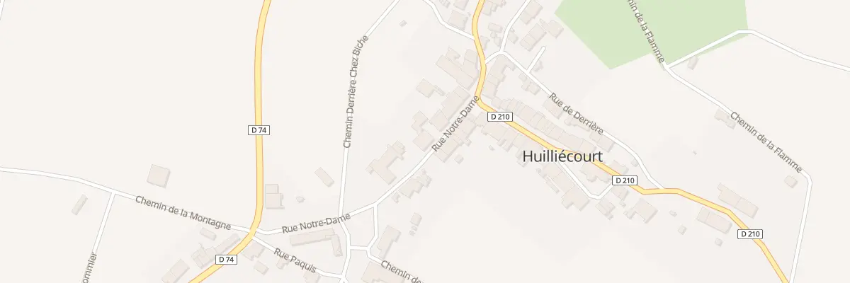 Plan du 12 Rue Notre Dame à Huilliécourt