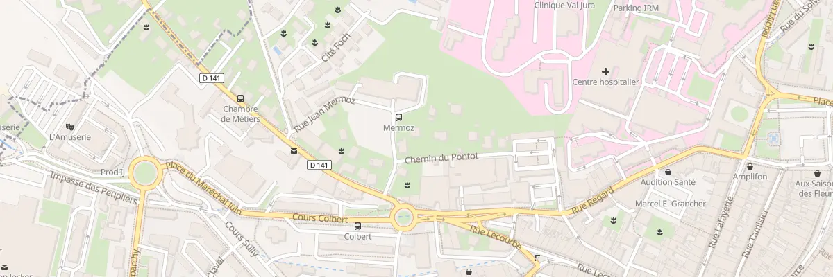 Plan du 61 Che du Pontot à Lons-le-Saunier