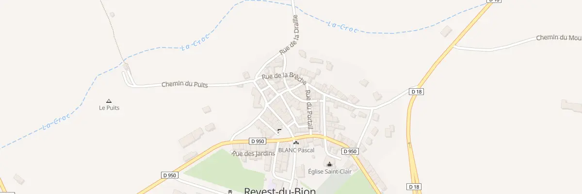 Plan du 7169 Rue de la Poterne à Revest-du-Bion