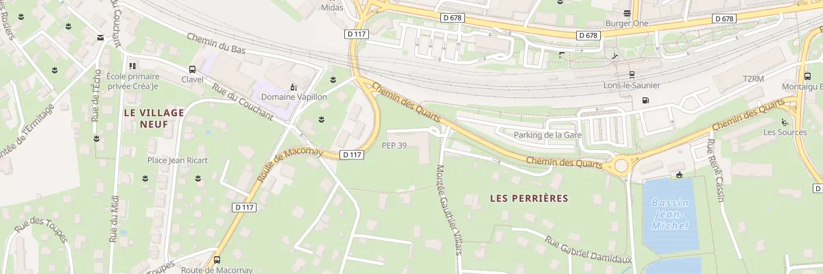 Plan du 20 Mte Gauthier Villars à Lons-le-Saunier