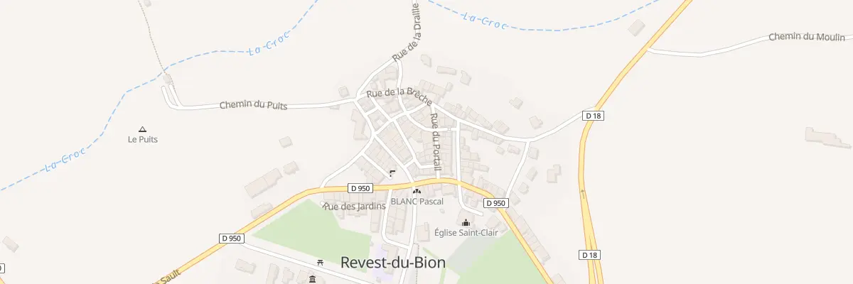 Plan du 7013 Le Village à Revest-du-Bion