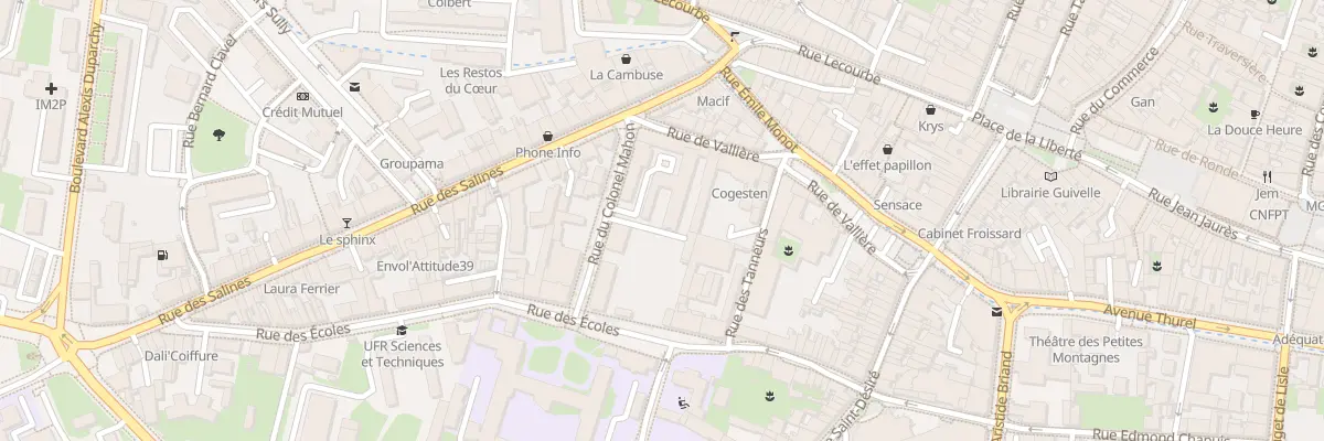 Plan du 15 Rue de Vallière à Lons-le-Saunier