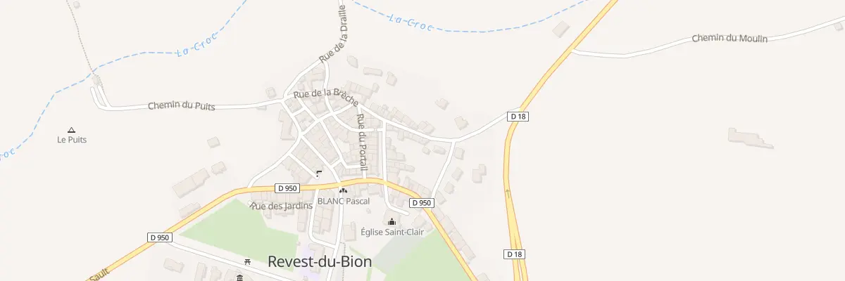 Plan du 7039 Le Village à Revest-du-Bion