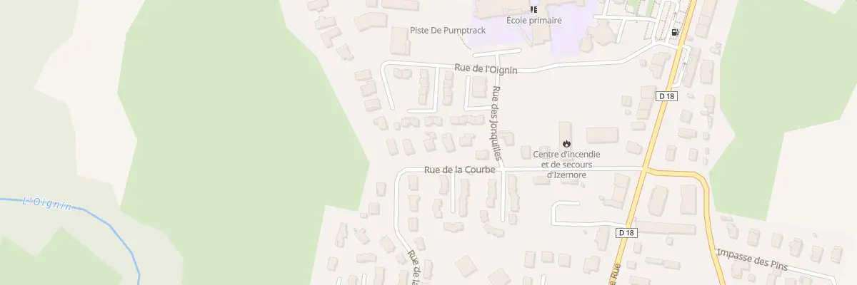 Plan du 250 Rue de la Courbe à Izernore