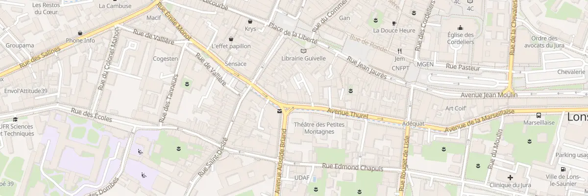 Plan du 1 Av Thurel à Lons-le-Saunier