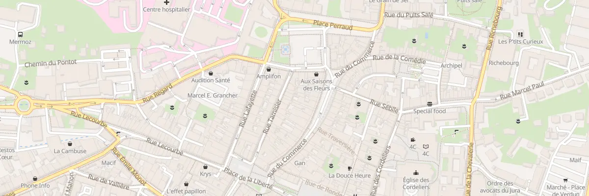 Plan du 32 Rue du Commerce à Lons-le-Saunier