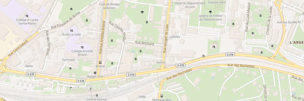 Plan du 12 Rue Brichard à Lons-le-Saunier