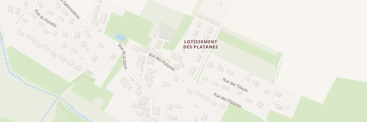 Plan de la Rue des Platanes à Châtenois