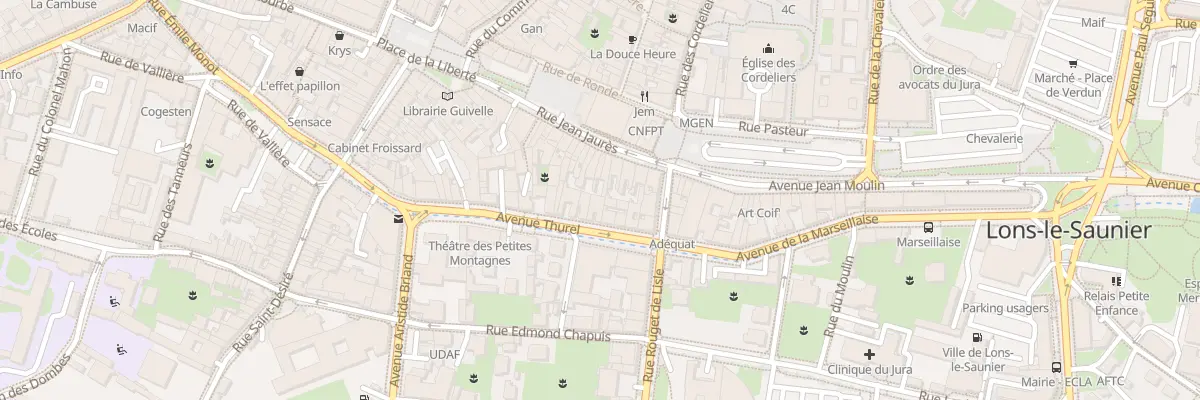 Plan du 27 Av Thurel à Lons-le-Saunier