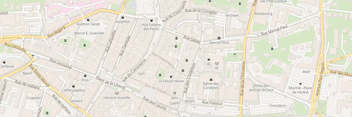 Plan du 6 Rue Perrin à Lons-le-Saunier