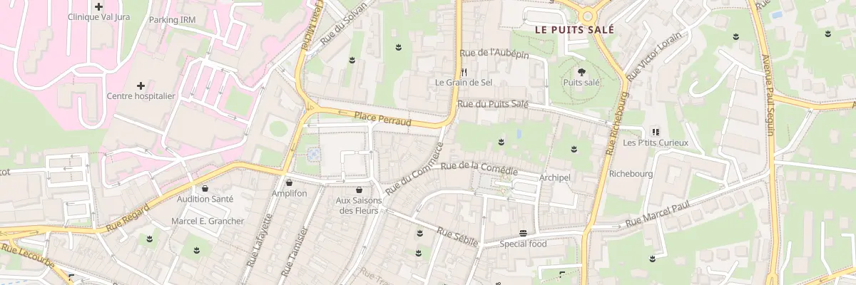 Plan du 2 Rue du Commerce à Lons-le-Saunier