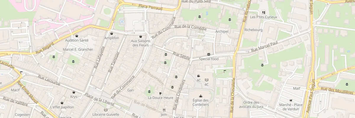 Plan du 1 Rue Perrin à Lons-le-Saunier