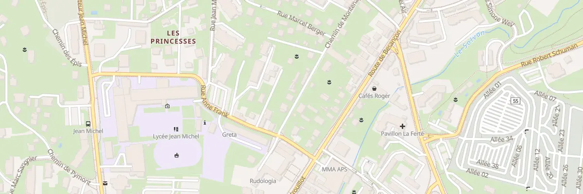 Plan du 65 Che de Montenay à Lons-le-Saunier