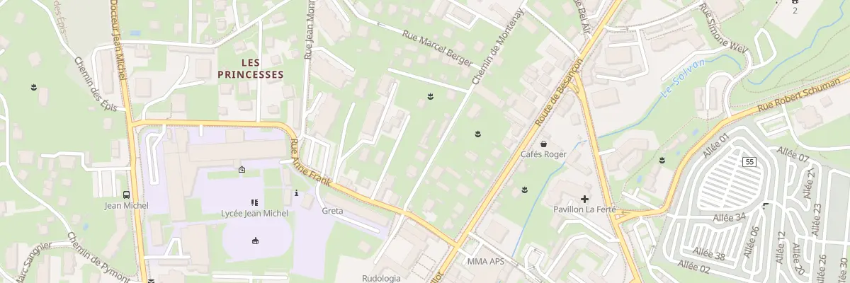 Plan du 75 Che de Montenay à Lons-le-Saunier