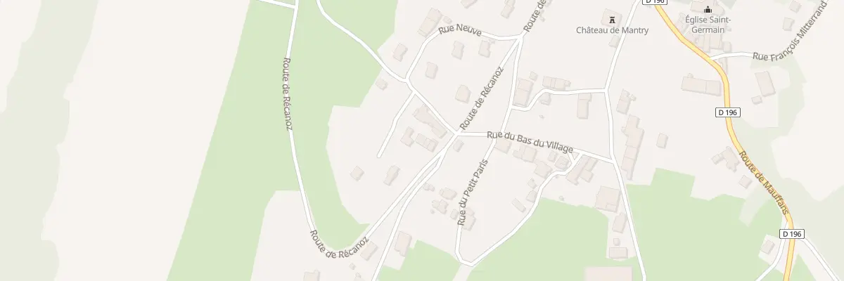 Plan du 340 Rte de Recanoz à Mantry