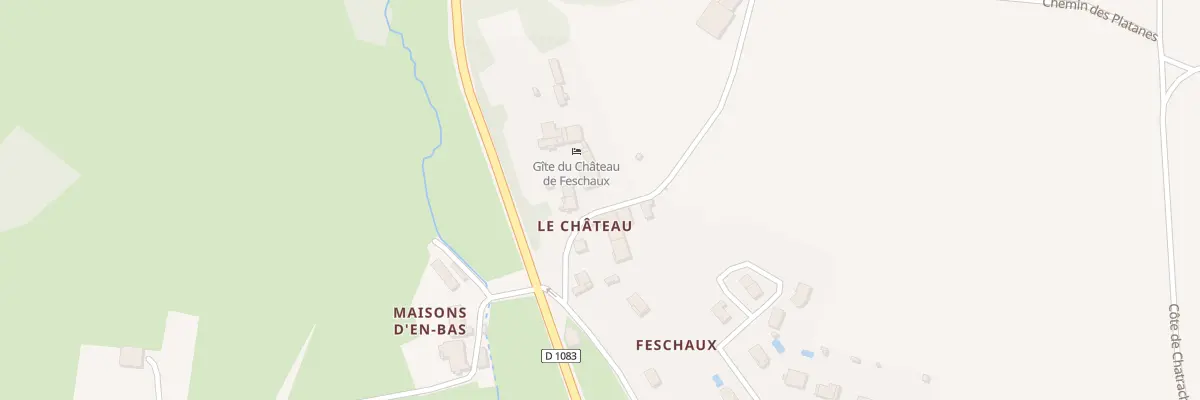 Plan du 83 Che des Platanes à Villeneuve-sous-Pymont