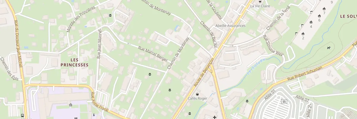 Plan du 200 Che de Montenay à Lons-le-Saunier