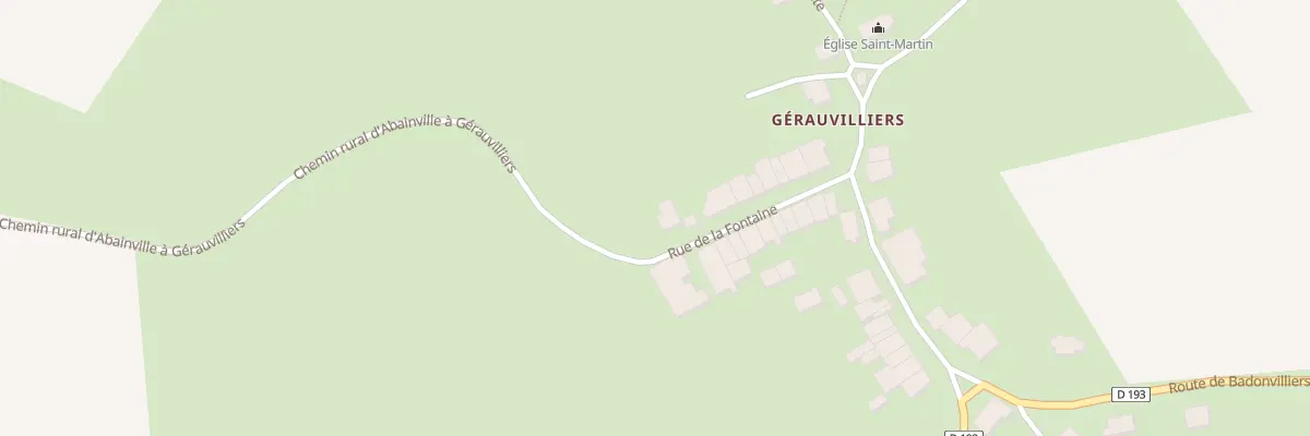 Plan du 12 Rue de la Fontaine à Badonvilliers-Gérauvilliers