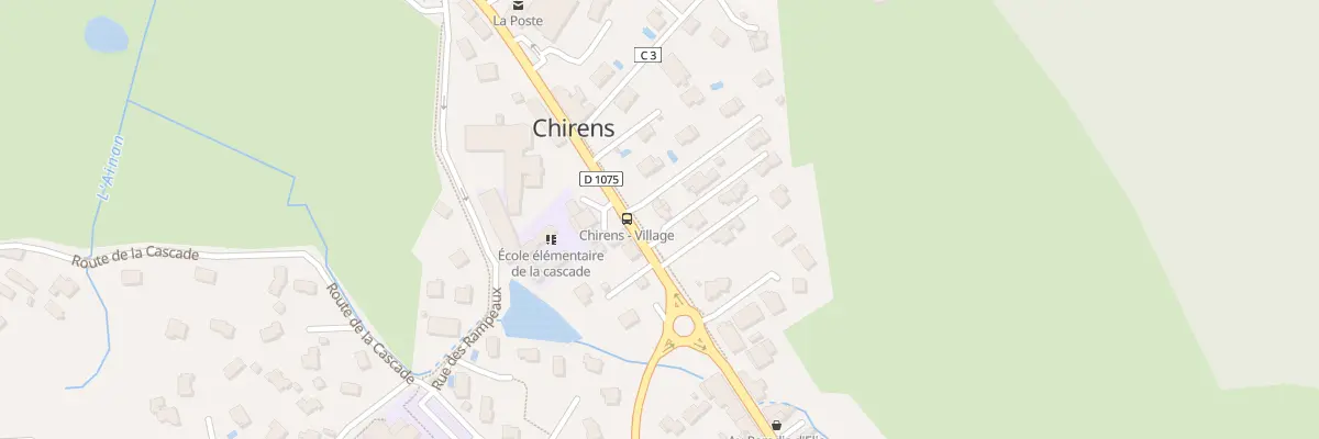 Plan du 74 Rte du Bourg - RD 1075 à Chirens
