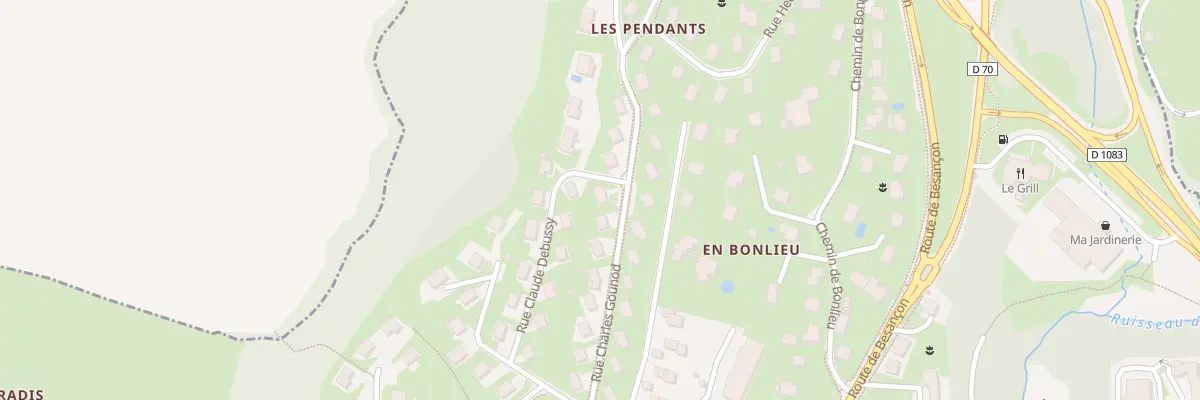 Plan du 15 Rue Charles Gounod à Lons-le-Saunier