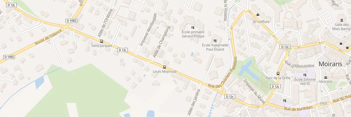 Plan de la Rue Louis Moyroud à Moirans