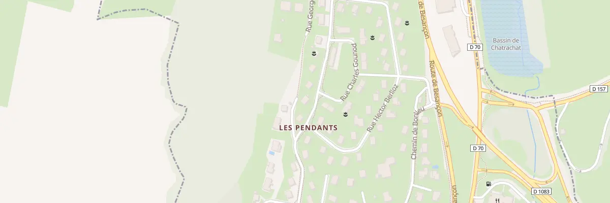 Plan du 25 Rue Charles Gounod à Lons-le-Saunier