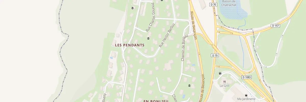 Plan du 7 Rue Hector Berlioz à Lons-le-Saunier
