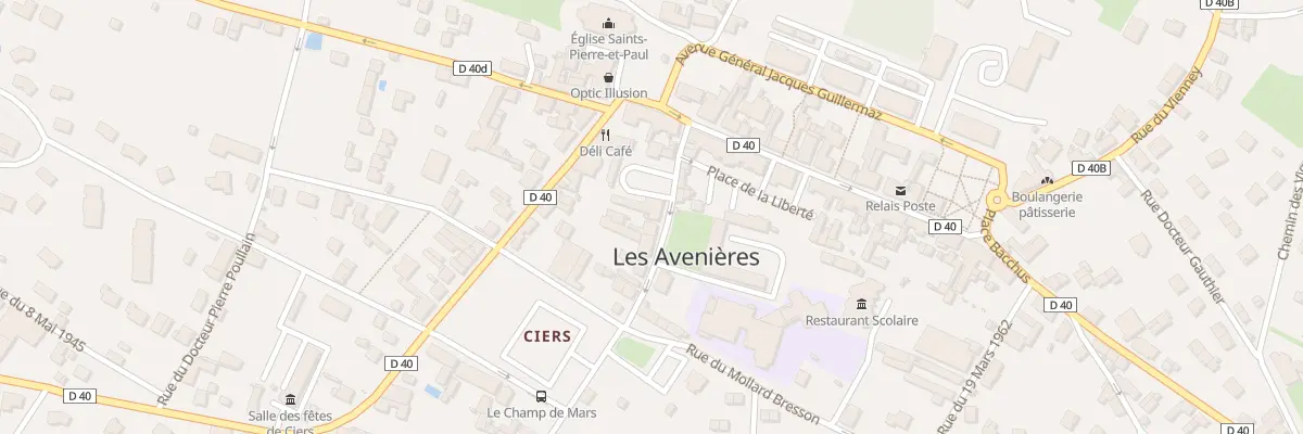 Plan du 8 Rue de l’Hôtel de Ville aux Avenières Veyrins-Thuellin
