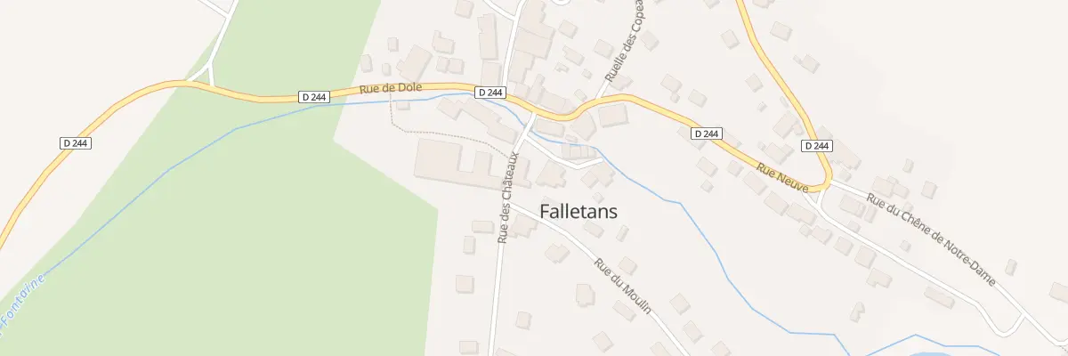 Plan du 1 Rue des Châteaux à Falletans