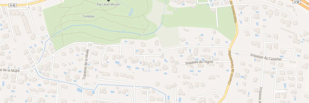 Plan du 228 Tra de la Sauvageonne à Aubagne