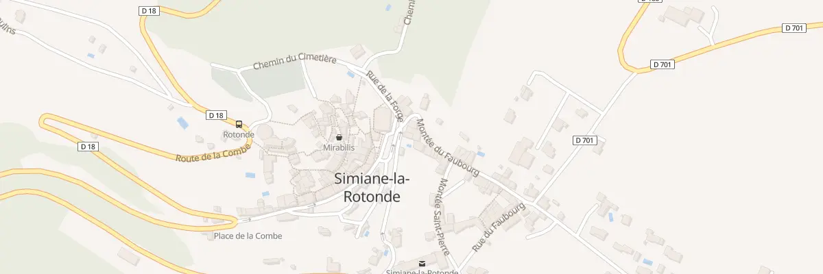 Plan du 243 Le Faubourg à Simiane-la-Rotonde