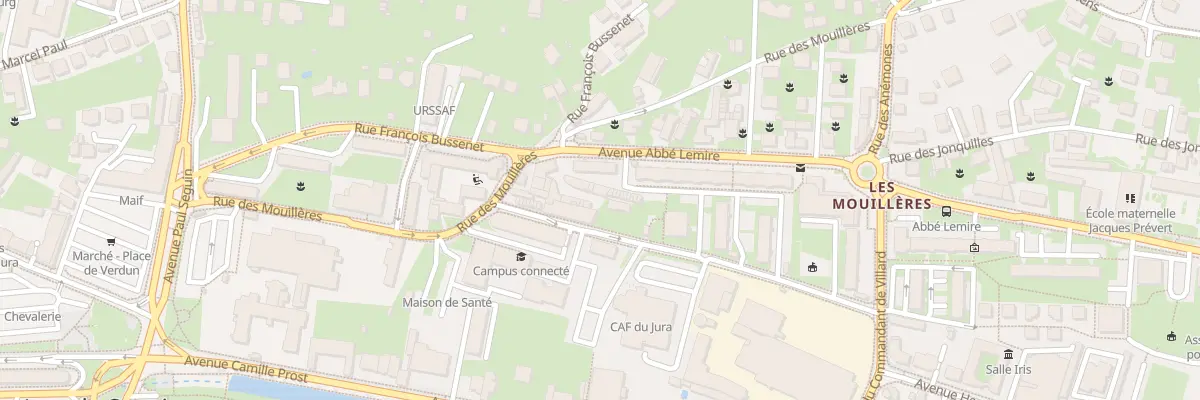Plan du 6 Rue des Mouillères à Lons-le-Saunier