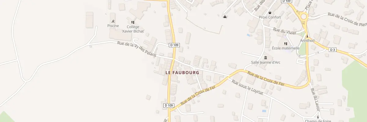 Plan du 1 Rue du Vieux Faubourg à Arinthod