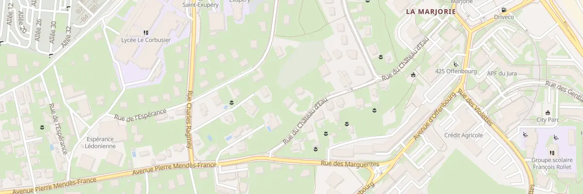 Plan du 107 Rue du Château d’Eau à Lons-le-Saunier